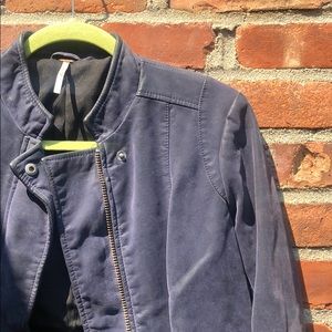 Free People Navy Suede Jacket